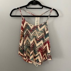 Multicolor Chevron tank / Swimsuit coverup